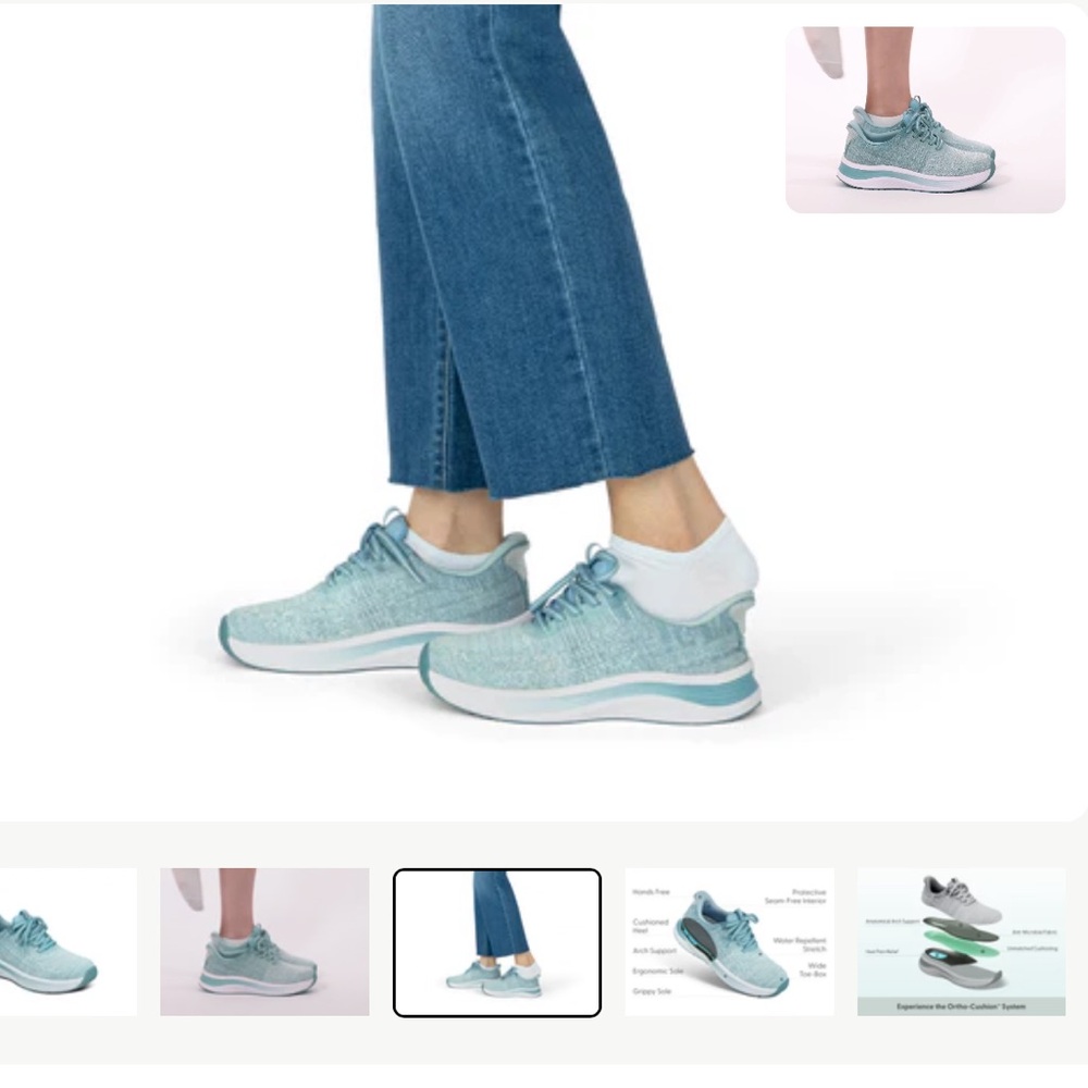 Sky Blue Women's Sneakers - Picture 3 of 7